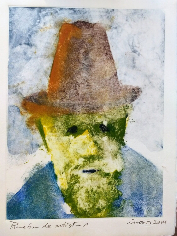 Monotipo19: Prueba de artista 1 - 2014 - Plancha 33x24cm - Papel 250gr. Canson Guarro